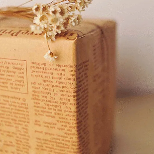 Wholesale Flower Wrapping Paper Kraft Material Floral Gift wrapping Retro English Newspaper 23×23 Inch – 20 Sheets/Bag