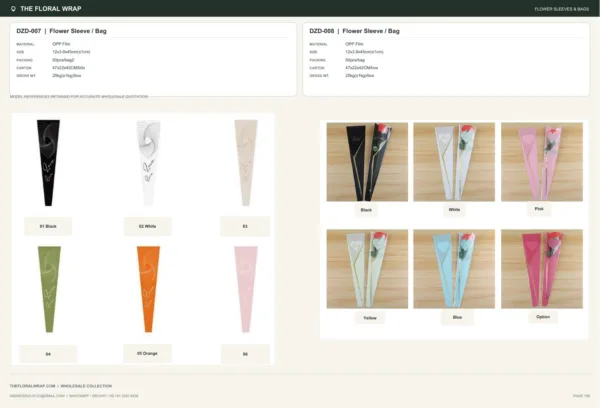 tfw-catalog-page-198 DZD-007 - OPP Film Flower Sleeve / Bag
