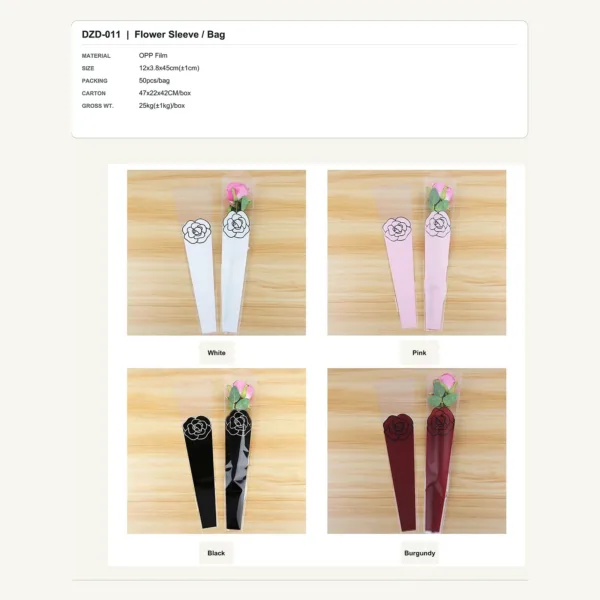tfw-sku-dzd-011 DZD-011 - OPP Film Flower Sleeve / Bag