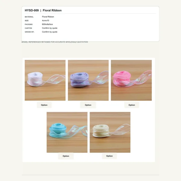 tfw-sku-hysd-009 HYSD-009 - Floral Ribbon Floral Ribbon