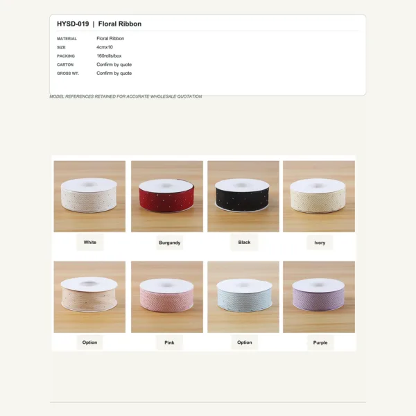 tfw-sku-hysd-019 HYSD-019 - Floral Ribbon Floral Ribbon