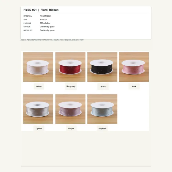 tfw-sku-hysd-021 HYSD-021 - Floral Ribbon Floral Ribbon