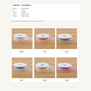 HYSD-027 - Decorative Mesh Floral Ribbon