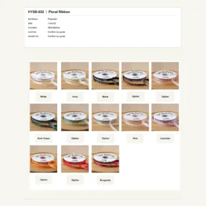 HYSD-032 - Polyester Floral Ribbon
