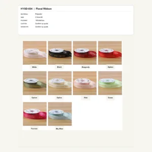 HYSD-034 - Polyester Floral Ribbon