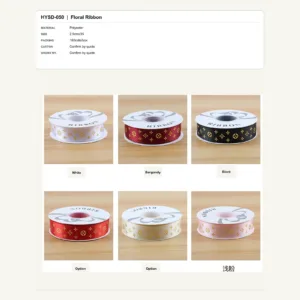 HYSD-050 - Polyester Floral Ribbon