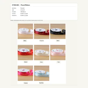 HYSD-053 - Polyester Floral Ribbon