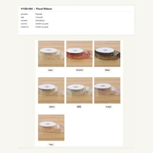 HYSD-054 - Polyester Floral Ribbon