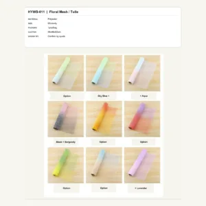 HYWS-011 - Polyester Floral Mesh / Tulle