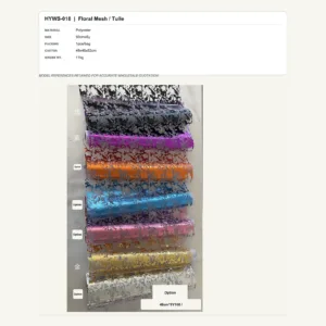 HYWS-018 - Polyester Floral Mesh / Tulle