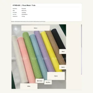 HYWS-020 - Polyester Floral Mesh / Tulle