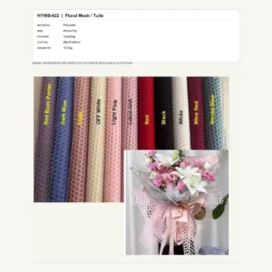 HYWS-022 - Polyester Floral Mesh / Tulle