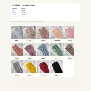 HYWS-024 - Polyester Floral Mesh / Tulle