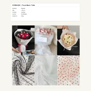 HYWS-025 - Polyester Floral Mesh / Tulle