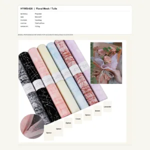 HYWS-026 - Polyester Floral Mesh / Tulle