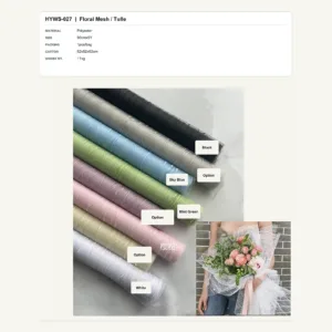 HYWS-027 - Polyester Floral Mesh / Tulle