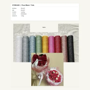 HYWS-029 - 50cmx5Y Floral Mesh / Tulle