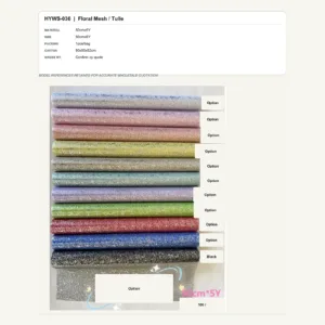 HYWS-036 - 50cmx5Y Floral Mesh / Tulle
