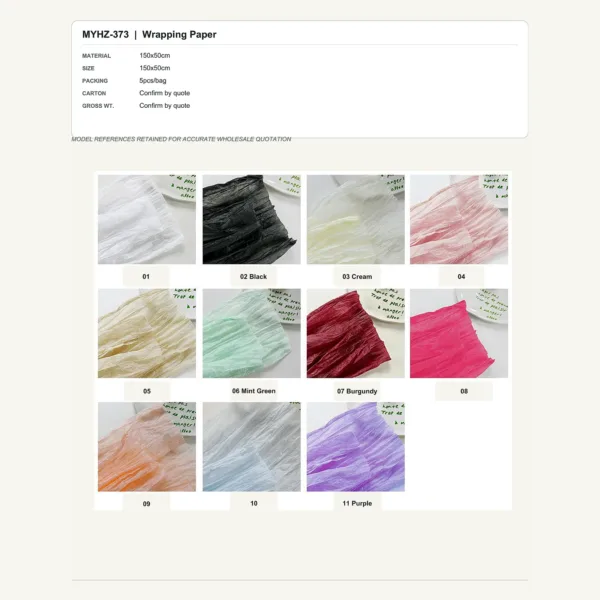tfw-sku-myhz-373 MYHZ-373 - 150x50cm Flower Wrapping Paper