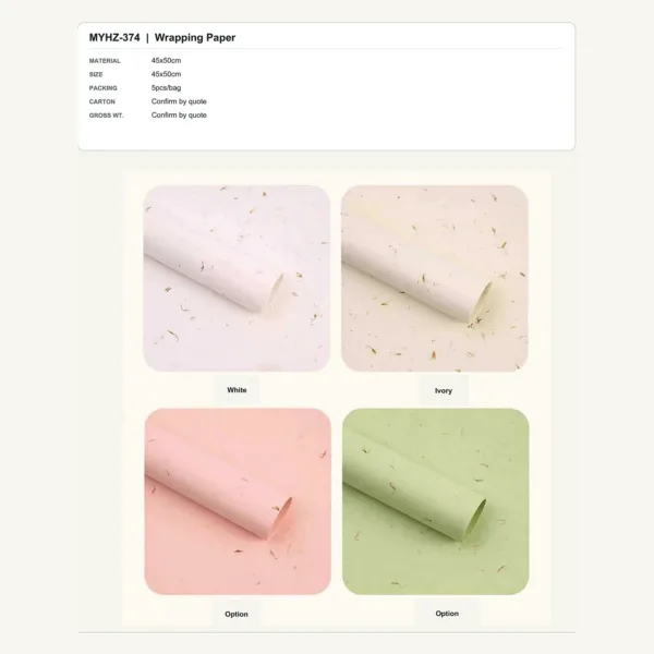 tfw-sku-myhz-374 MYHZ-374 - 45x50cm Flower Wrapping Paper